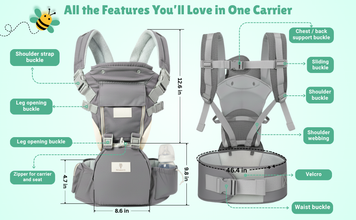 Baby Hip Carrier - Ergonomic Comfort for Parents on the Go - Sosaandpepe